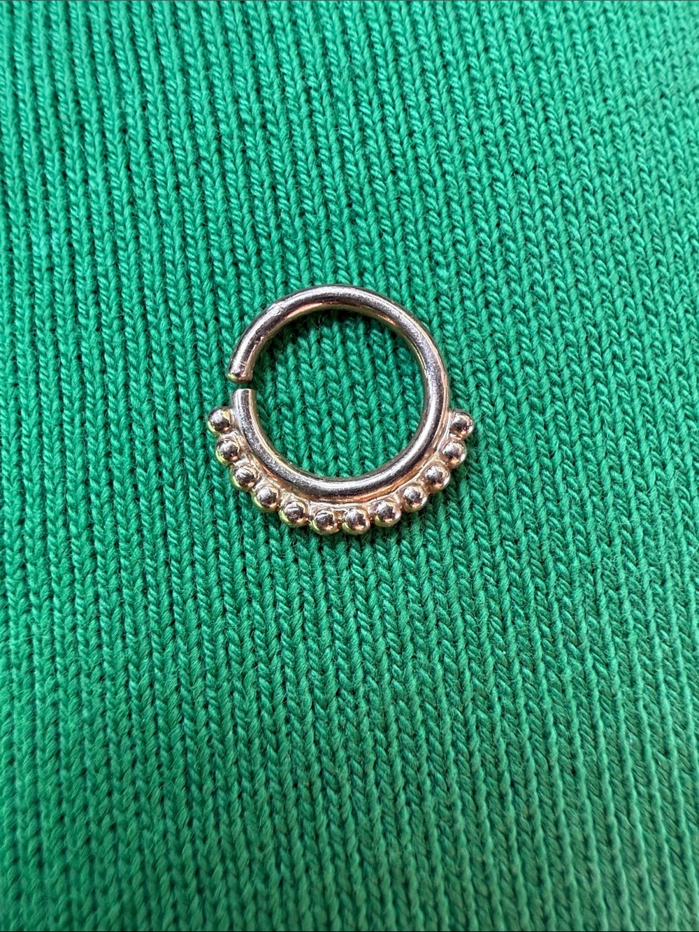 14K Rose Gold seamless hoop